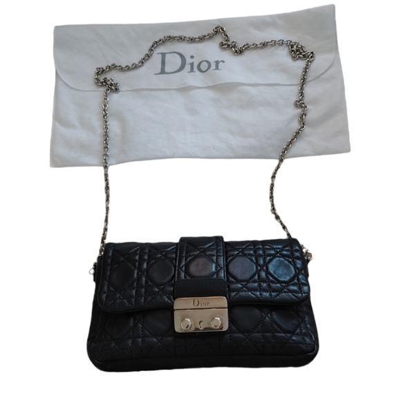 Christian Dior Black Cannage Leather Convertible Crossbody Bag - Picture 15 of 16